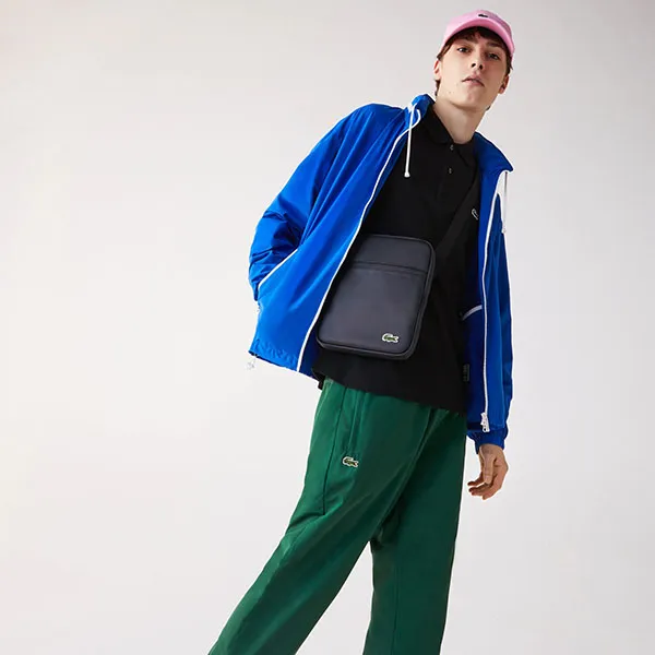 Túi Đeo Chéo Lacoste Flat Messenger Bag Màu Đen - Túi xách - Vua Hàng Hiệu