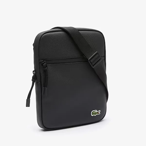 Túi Đeo Chéo Lacoste Flat Messenger Bag Màu Đen - Túi xách - Vua Hàng Hiệu
