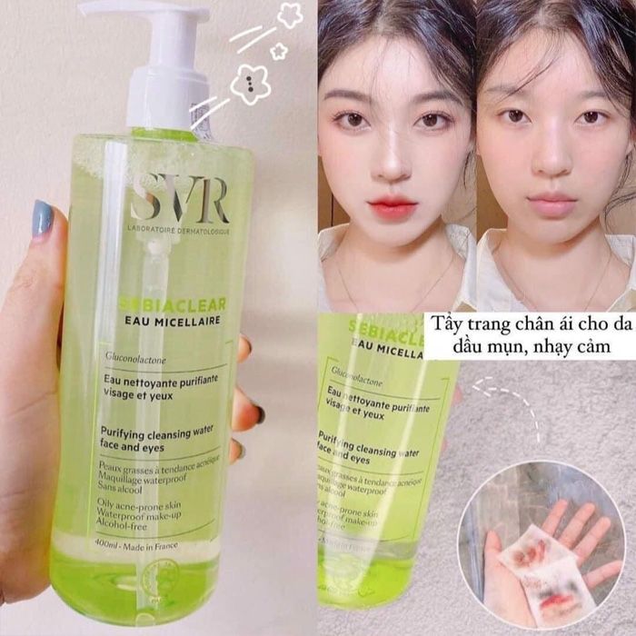 Review nước tẩy trang SVR Sebiaclear Eau Micellaire được ưa chuộng