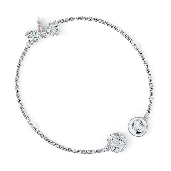 Vòng Đeo Tay Swarovski Remix Collection Stranddragonfly, Small, White, Rhodium Plated 5520650 Màu Bạc Size M - Trang sức - Vua Hàng Hiệu