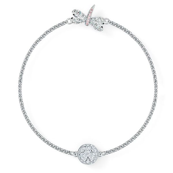 Vòng Đeo Tay Swarovski Remix Collection Stranddragonfly, Small, White, Rhodium Plated 5520650 Màu Bạc Size M - Trang sức - Vua Hàng Hiệu