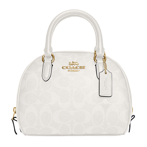 Túi Xách Coach Sydney Satchel In Signature Canvas Màu Trắng - Túi xách - Vua Hàng Hiệu