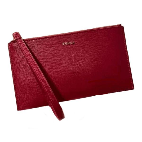 Ví Cầm Tay Furla Logo Leather Wristlet Màu Đỏ - Túi xách - Vua Hàng Hiệu