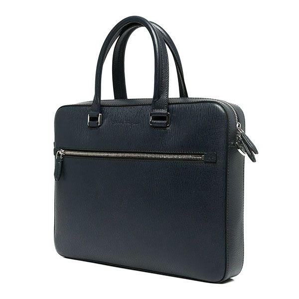 Cặp Xách Tay Salvatore Ferragamo Rained-Texture Laptop Bag Màu Xanh Đậm - Túi xách - Vua Hàng Hiệu