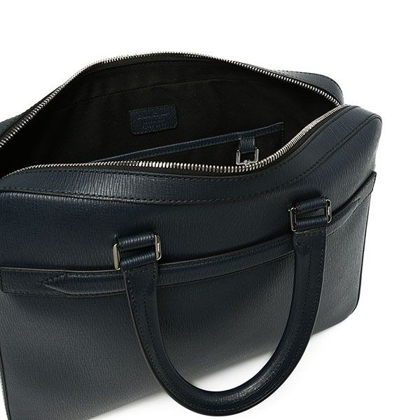 Cặp Xách Tay Salvatore Ferragamo Rained-Texture Laptop Bag Màu Xanh Đậm - Túi xách - Vua Hàng Hiệu