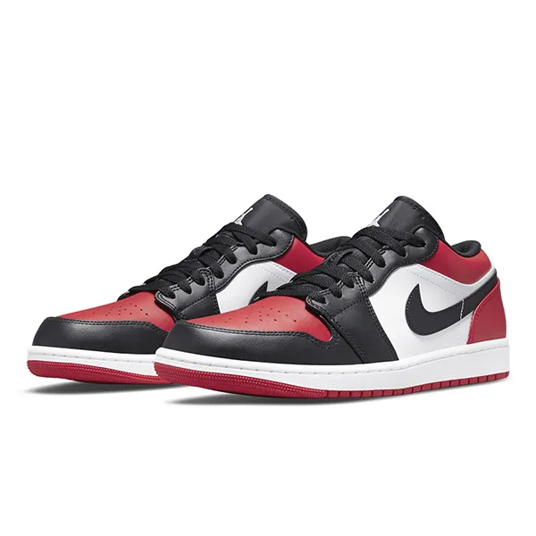 Giày Thể Thao Nike Jordan 1 Low Bred Toe 553558-612 Màu Đỏ Đen Size 40.5 L - Giày - Vua Hàng Hiệu