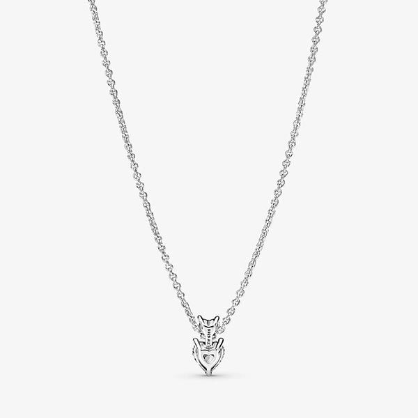 Dây Chuyền Pandora Double Heart Pendant Sparkling Collier Necklace 391229C01-45 Màu Bạc - Trang sức - Vua Hàng Hiệu