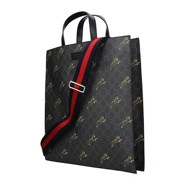 Túi Tote Gucci GG Supreme Canvas Shopper Tote Bag In Black - Túi xách - Vua Hàng Hiệu