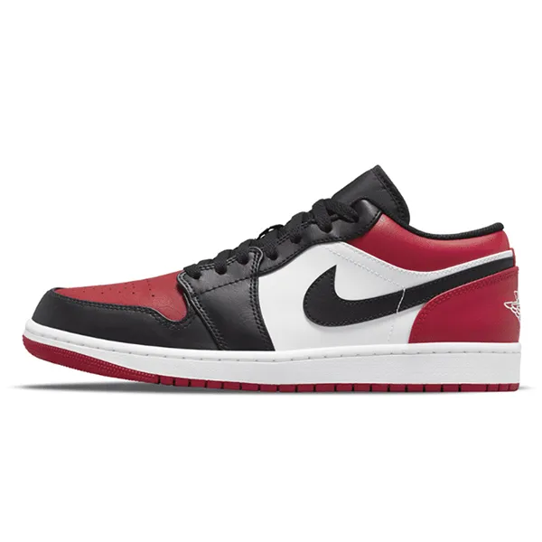 Giày Thể Thao Nike Jordan 1 Low Bred Toe 553558-612 Màu Đỏ Đen Size 40.5 L - Giày - Vua Hàng Hiệu