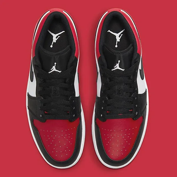 Giày Thể Thao Nike Jordan 1 Low Bred Toe 553558-612 Màu Đỏ Đen Size 40.5 L - Giày - Vua Hàng Hiệu