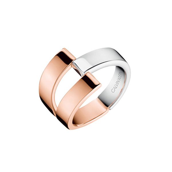 Nhẫn Calvin Klein CK Truly Ring KJ8JPR200106 Màu Bạc - Vàng Hồng - Trang sức - Vua Hàng Hiệu