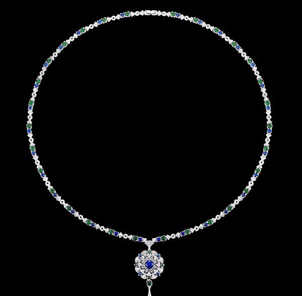 Dây Chuyền Kya Jewel Mặt Hoa Nhuỵ Xanh Dương KINL0004 - Trang sức - Vua Hàng Hiệu