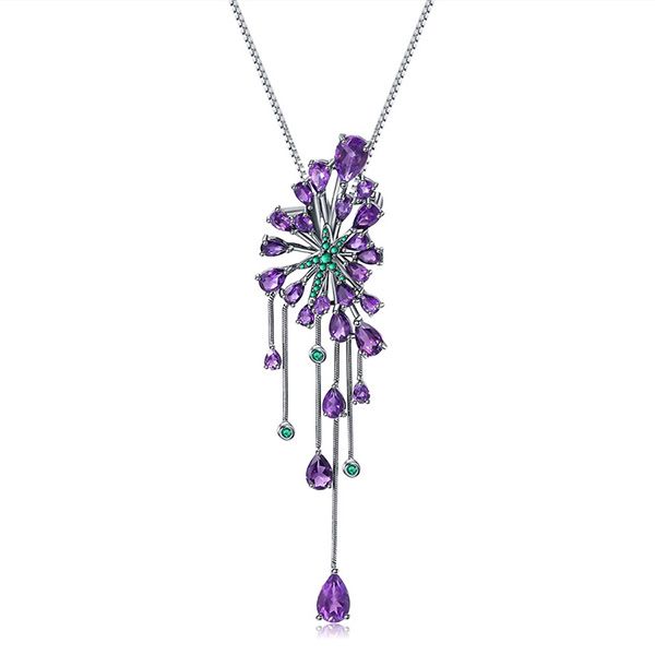 Dây Chuyền Kya Jewel Tua Rua Đá Thạch Anh Tím KW9 - Trang sức - Vua Hàng Hiệu