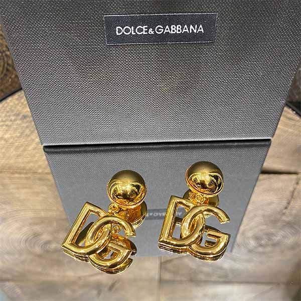 Khuyên Tai Dolce & Gabbana D&G Logo Clip-on Earrings Màu Vàng Gold - Trang sức - Vua Hàng Hiệu