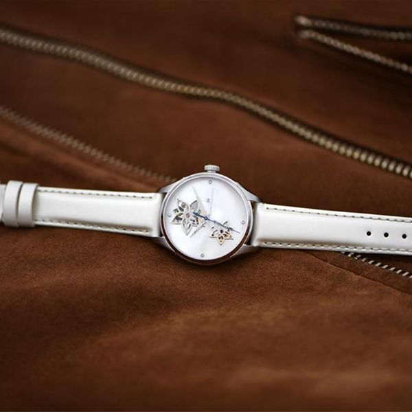 Đồng Hồ Nữ Hamilton Jazzmaster Open Heart Automatic H32115892 Màu Trằng Sữa - Đồng hồ - Vua Hàng Hiệu