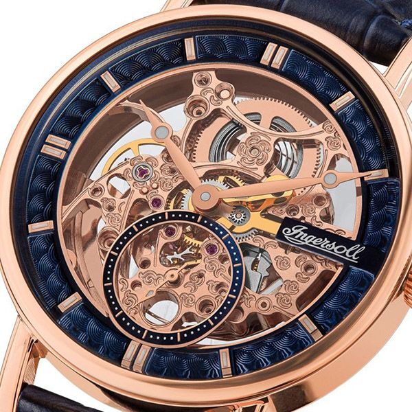 Đồng Hồ Nam Gents Ingersoll The Herald Watch I00407 Màu Xanh Phối Vàng Hồng - Đồng hồ - Vua Hàng Hiệu