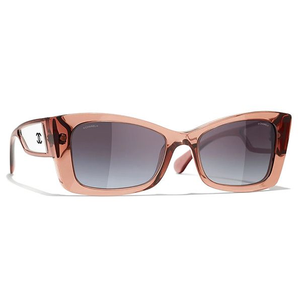 Kính Mát Chanel Rectangle Sunglasses CH5430 1651S6 Màu Xám Nâu - Kính mắt - Vua Hàng Hiệu