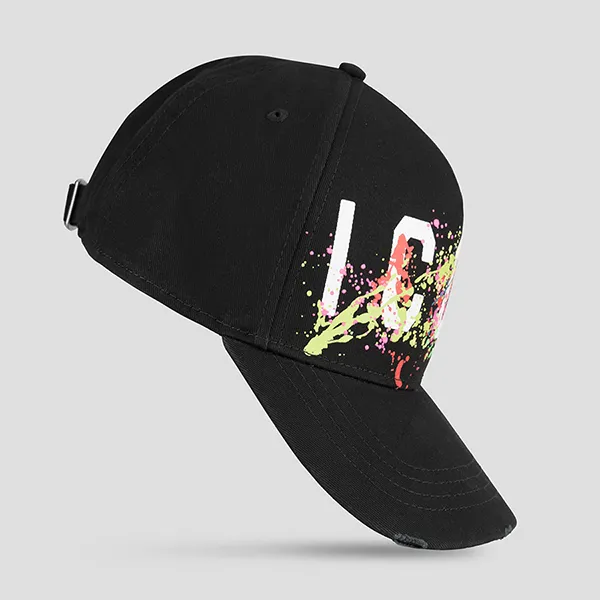 Mũ Dsquared2 Icon Splash Baseball Cap BCM0605 05C00001 2124 Màu Đen - Mũ nón - Vua Hàng Hiệu