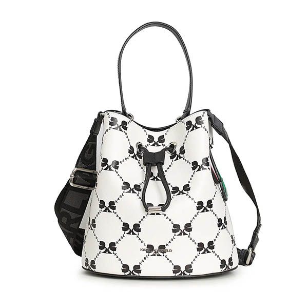 Túi Đeo Chéo Karl Lagerfeld Adele Crossbody Bucket Bag Màu Trắng - Túi xách - Vua Hàng Hiệu