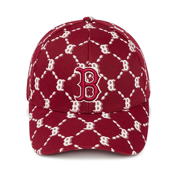 Mũ MLB Diamond Monogram Structure Ball Cap Boston Red Sox 3ACPM032N-43WIS Màu Đỏ - Mũ nón - Vua Hàng Hiệu