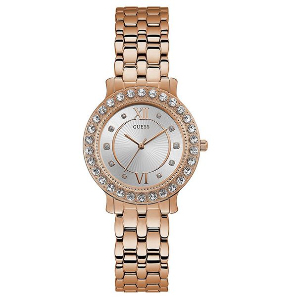 Đồng Hồ Nữ Guess Petite Crystal Blush Wrist Watch 34mm U1062L3 Màu Vàng Hồng - Đồng hồ - Vua Hàng Hiệu