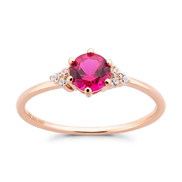 Nhẫn Huy Thanh Jewelry NPTB 289 - 14K - Đá Màu Ruby Màu Vàng Hồng - Trang sức - Vua Hàng Hiệu
