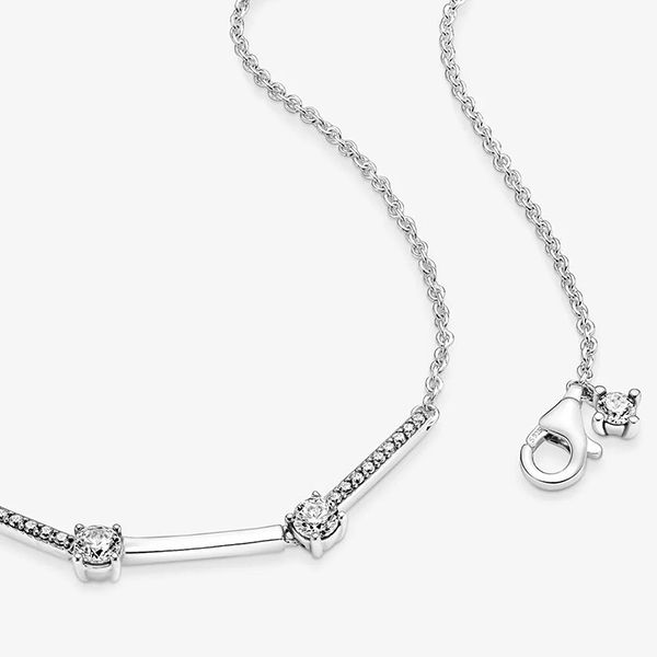Dây Chuyền Pandora Timeless Đính Đá Trong Suốt 390059C01 Màu Bạc - Trang sức - Vua Hàng Hiệu
