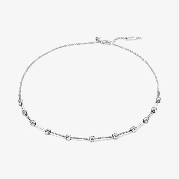 Dây Chuyền Pandora Timeless Đính Đá Trong Suốt 390059C01 Màu Bạc - Trang sức - Vua Hàng Hiệu