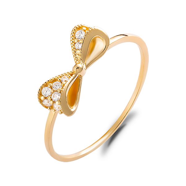 Nhẫn Huy Thanh Jewelry NLF 407 - 14K - Đá Cubic Zirconia Màu Vàng Gold - Trang sức - Vua Hàng Hiệu