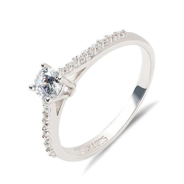 Nhẫn Huy Thanh Jewelry NDINO 198 - 14K - Đá Cubic Zirconia Màu Bạc - Trang sức - Vua Hàng Hiệu