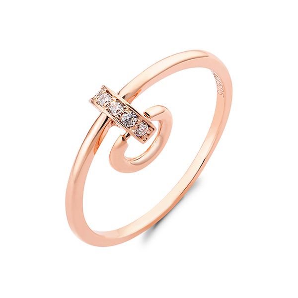 Nhẫn Huy Thanh Jewelry NPTB 282 - 14K - Đá Cubic Zirconia Màu Vàng Hồng - Trang sức - Vua Hàng Hiệu