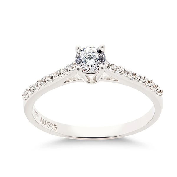 Nhẫn Huy Thanh Jewelry NDINO 198 - 14K - Đá Cubic Zirconia Màu Bạc - Trang sức - Vua Hàng Hiệu