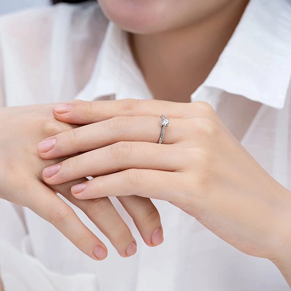 Nhẫn Huy Thanh Jewelry NDINO 198 - 14K - Đá Cubic Zirconia Màu Bạc - Trang sức - Vua Hàng Hiệu