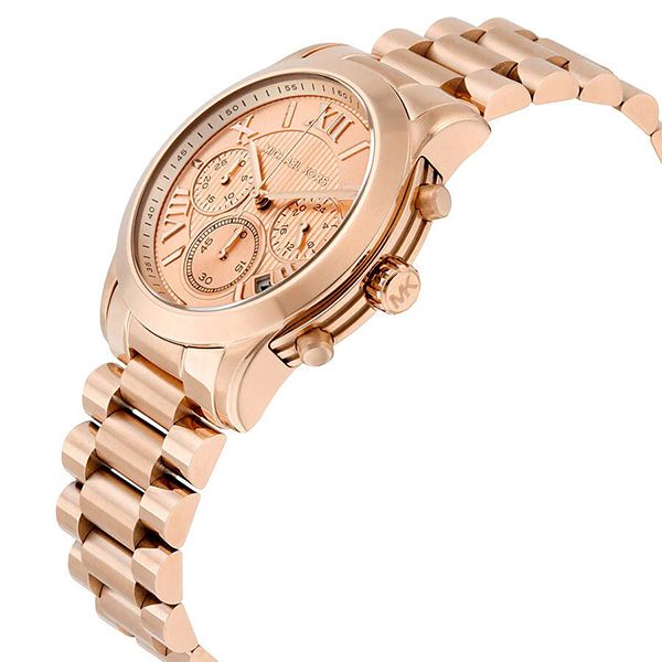 Đồng Hồ Nữ Michael Kors MK Cooper Chronograph Rose Dial Rose Gold-Tone Ladies Watch MK6275 Màu Vàng Hồng - Đồng hồ - Vua Hàng Hiệu