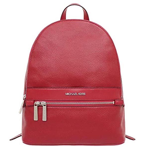 Balo Michael Kors MK Kenly Scarlet Leather Large Backpack Red 35S0SY9B7L Màu Đỏ - Túi xách - Vua Hàng Hiệu