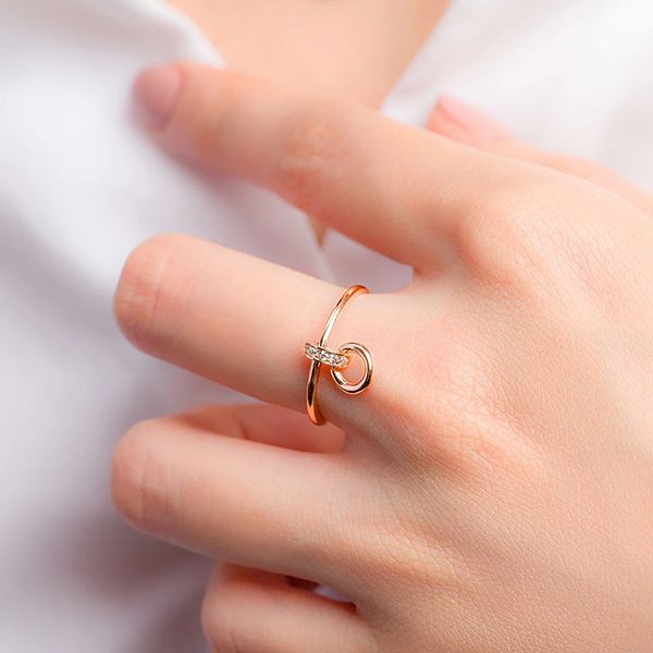 Nhẫn Huy Thanh Jewelry NPTB 282 - 14K - Đá Cubic Zirconia Màu Vàng Hồng - Trang sức - Vua Hàng Hiệu