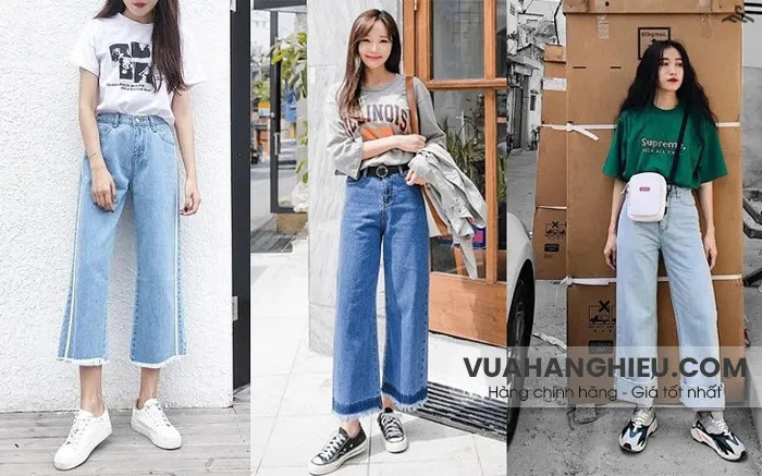 Quần jean ống rộng mặc với áo gì? 7 cách phối đồ với quần jean ống rộng