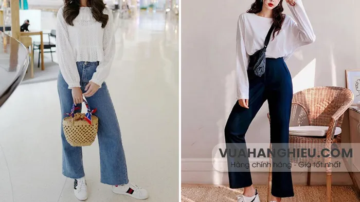 Quần jean ống rộng mặc với áo gì? 7 cách phối đồ với quần jean ống rộng