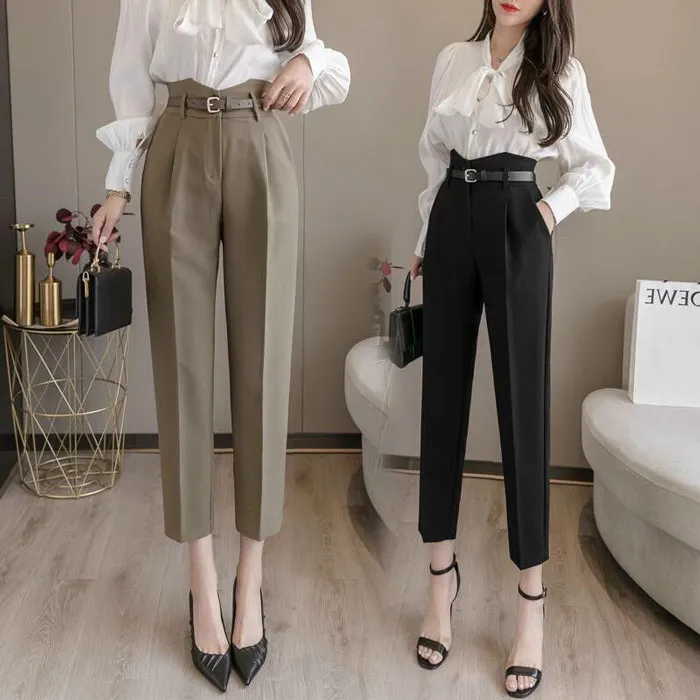 5 mẫu quần tây nữ lưng cao đẹp và 4 cách phối đồ, không lo lỗi mốt