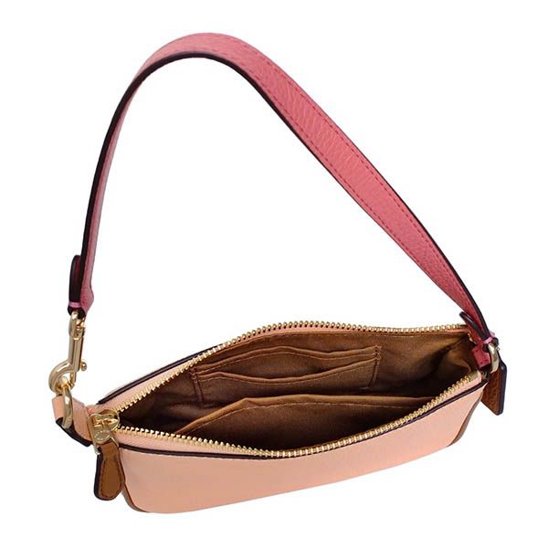 Túi Xách Coach Outlet Leather Nolita 19 In Colorblock With Horse And Carriage In Pink C8877 Màu Hồng Cam - Túi xách - Vua Hàng Hiệu