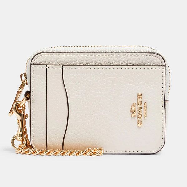 Ví Nữ Coach Zip Card Case 6303 Màu Trắng - Túi xách - Vua Hàng Hiệu