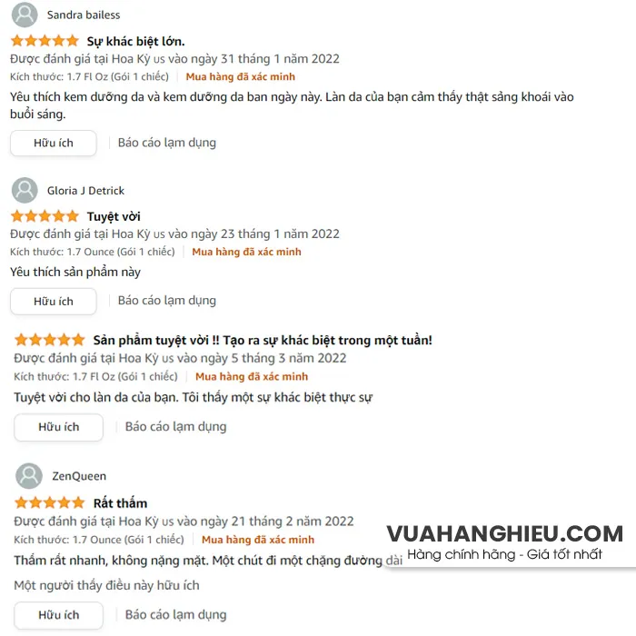  11+ kem dưỡng ẩm được nhiều khách hàng yêu thích hiện nay phù hợp cho mọi loại da - 12