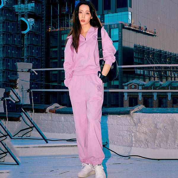 Áo Nỉ Stretch Angels Half Zip Crop Sweatshirt_Violet A-22F-SWMT11125-LVS Màu Tím - Thời trang - Vua Hàng Hiệu