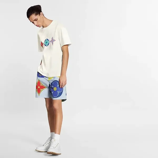 Áo Phông Nam Louis Vuitton LV Multicolor Monogram Printed T-Shirt-White Size M - Thời trang - Vua Hàng Hiệu