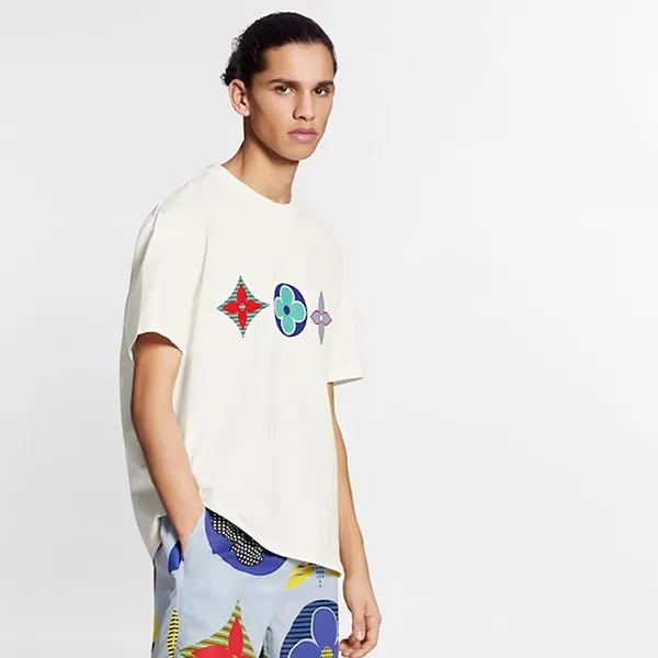 Áo Phông Nam Louis Vuitton LV Multicolor Monogram Printed T-Shirt-White Size M - Thời trang - Vua Hàng Hiệu