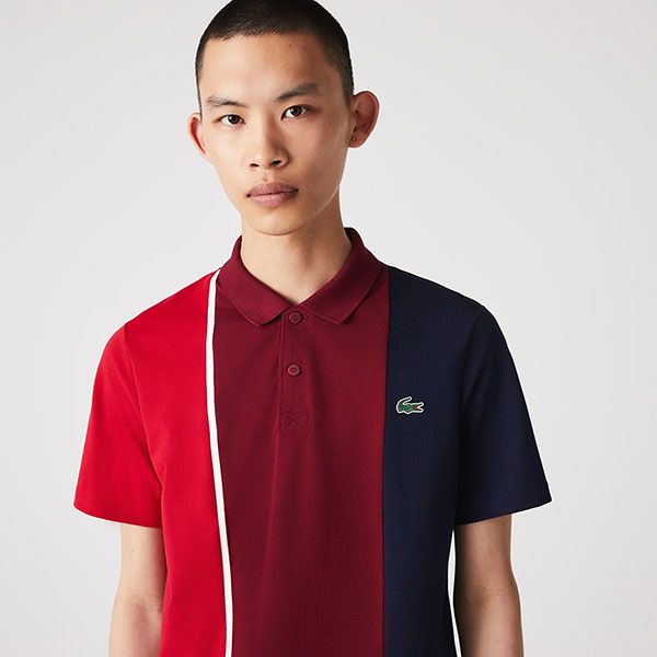 Áo Polo Lacoste Men's Sport Colorblock Stretch Piqué DH0838 CZG Màu Navy/Đỏ Size S - Thời trang - Vua Hàng Hiệu