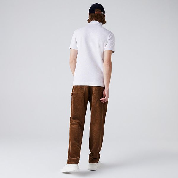 Áo Polo Nam Lacoste Men's Paris Polo Shirt Regular Fit Stretch PH5522 HT1 Màu Trắng Xám Size XS - Thời trang - Vua Hàng Hiệu
