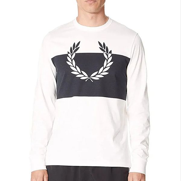Áo Thun Dài Tay Fred Perry T-Shirt Men's White M4517 129 Màu Trắng Size S - Thời trang - Vua Hàng Hiệu