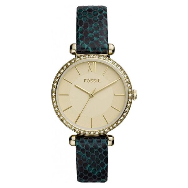 Đồng Hồ Nữ Fossil Tillie Three-Hand Fern Leather BQ3552 Dây Da Rắn Màu Xanh Lá - Đồng hồ - Vua Hàng Hiệu