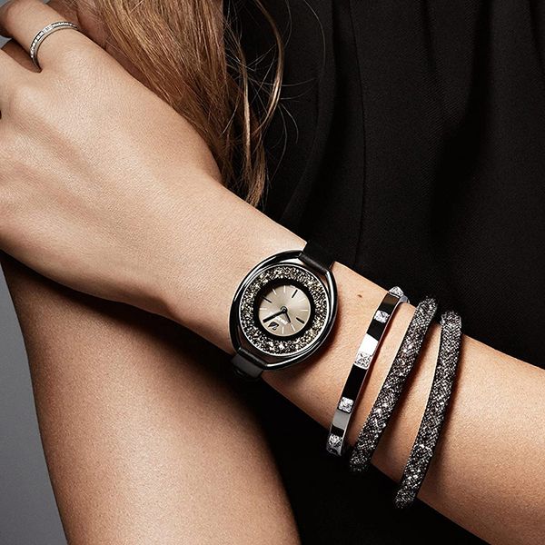 Đồng Hồ Nữ Swarovski Crystalline Oval Watch 5158517 Màu Đen - Đồng hồ - Vua Hàng Hiệu